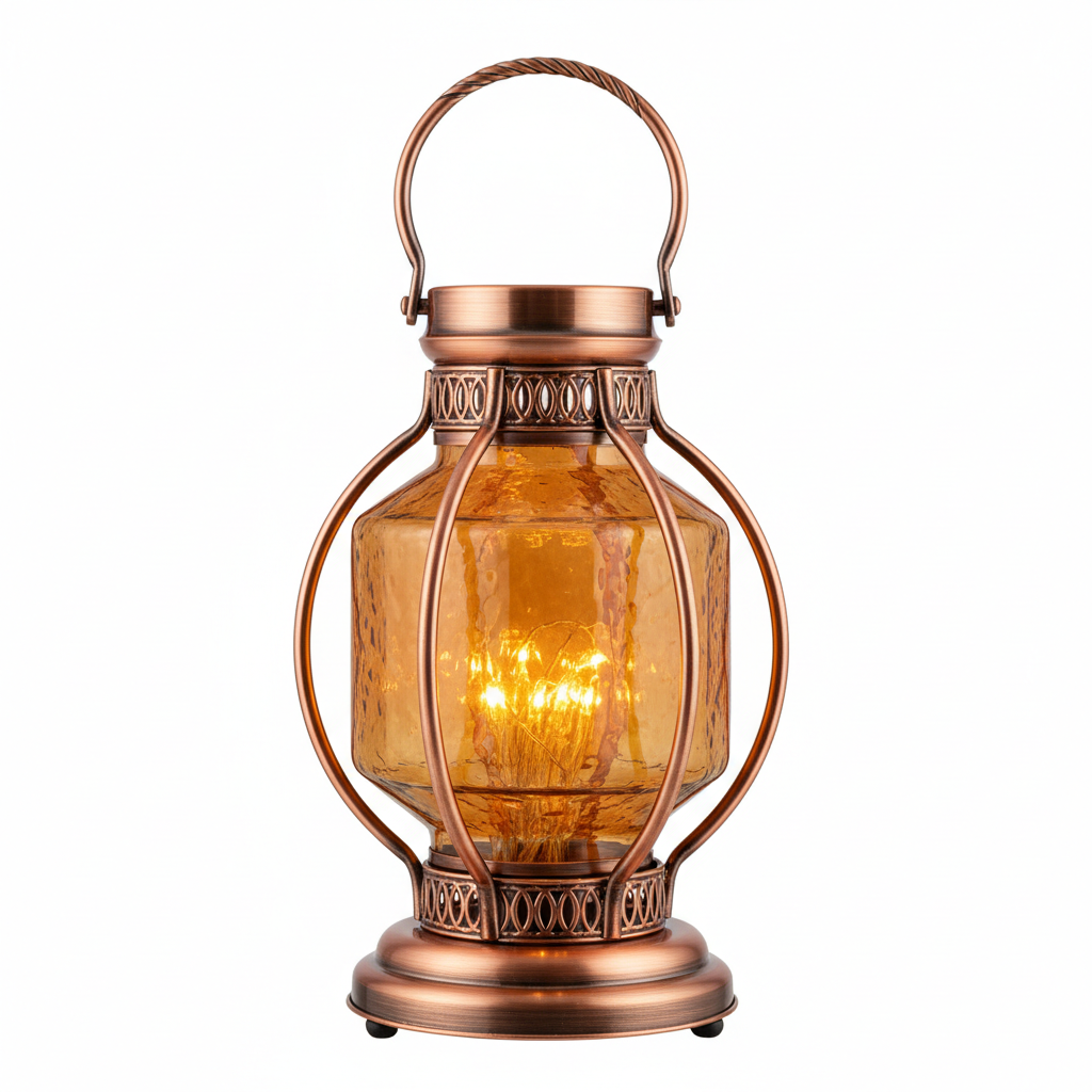 Copper Amber Lantern