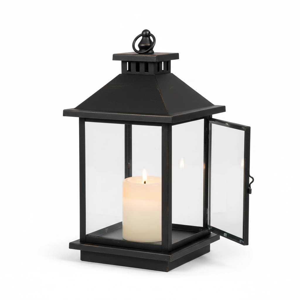 Rustic Black Iron Lantern