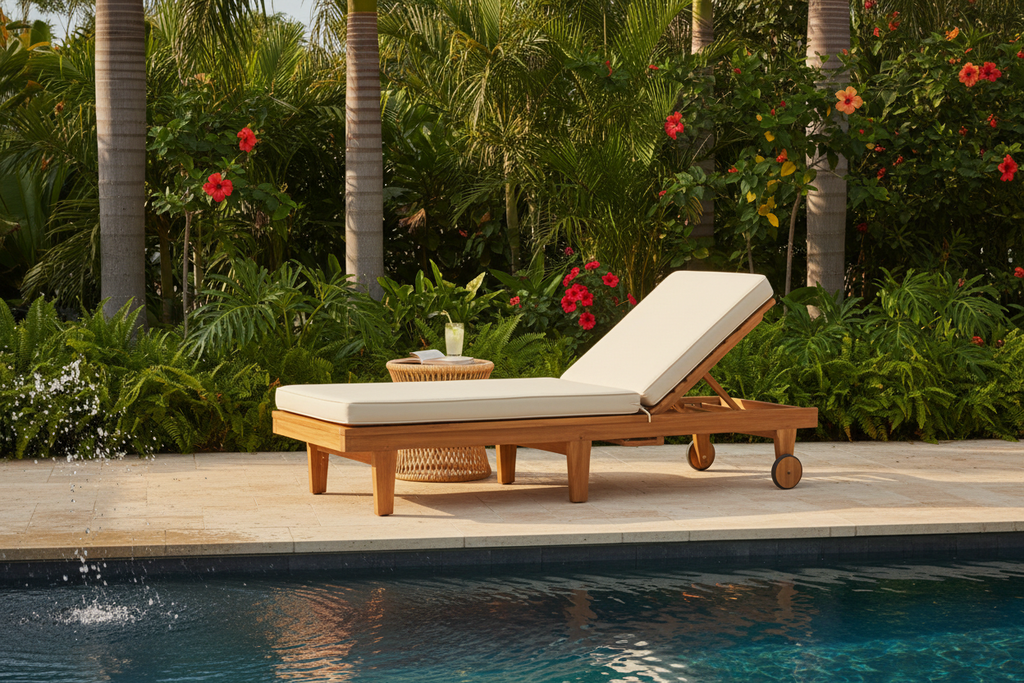Teak Wood Outdoor Lounge Chair